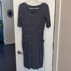MaxMara dress size M navy/white polka dot.